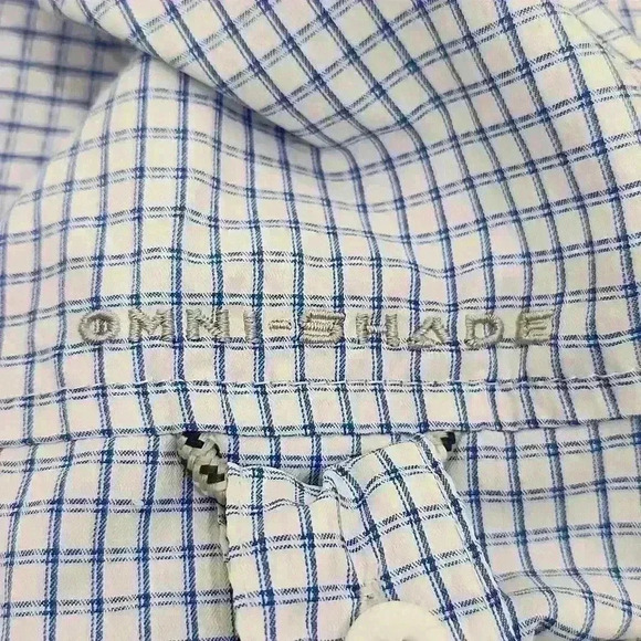Columbia PFG Omnishade Super Tamiami, Checkered Blue/white, Men's Small - Picture 6 of 9